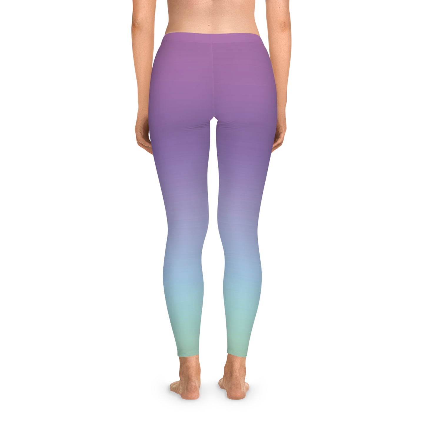 Subliminals for Abundance & Prosperity | Purple Green Gradient Leggings, Stretchy Pants, Comfy Bottomwear