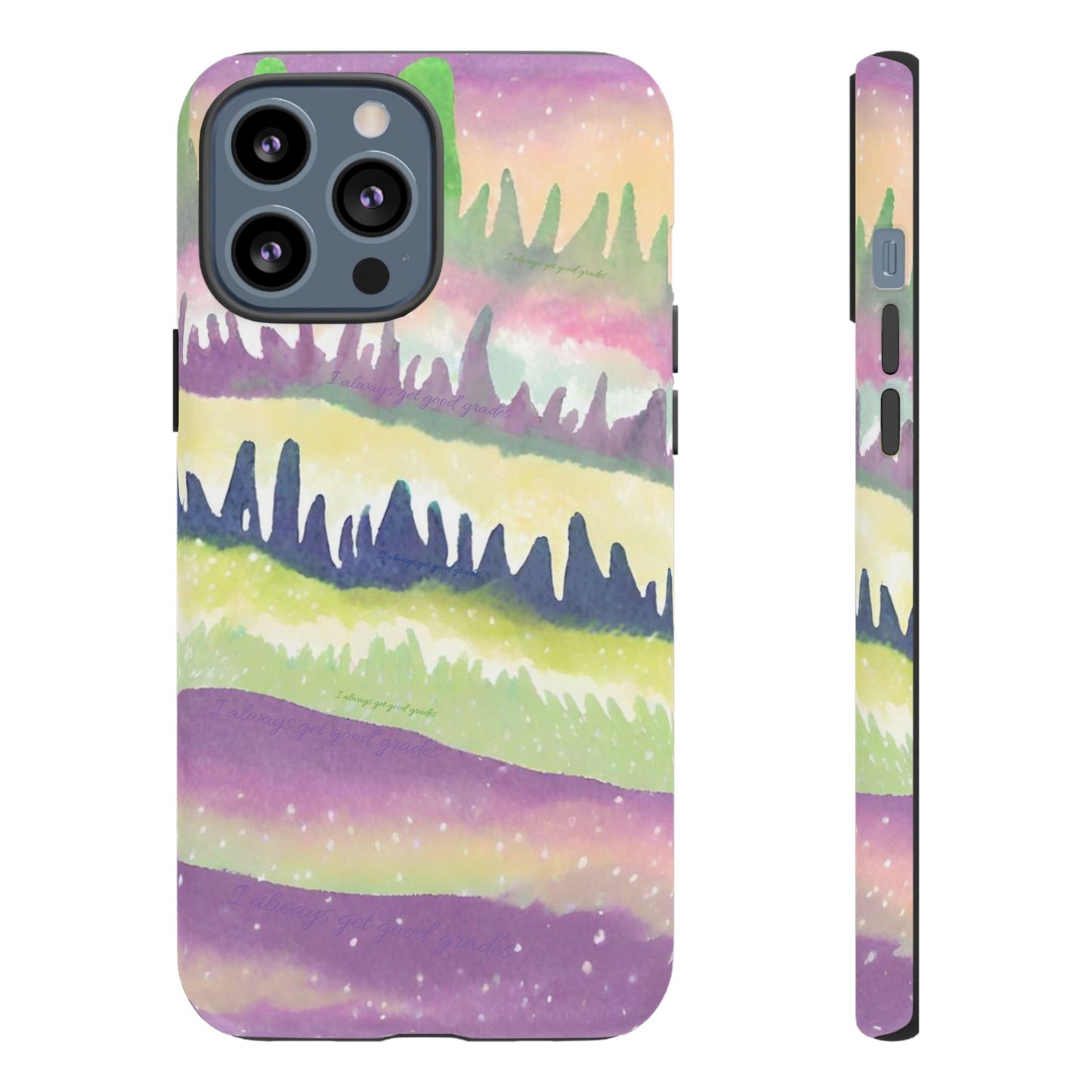 Limited Edition | Subliminals for good grades | Beautiful Abstract Landscape Phone Case – Nature Design Mobile Cover with Dual Protection