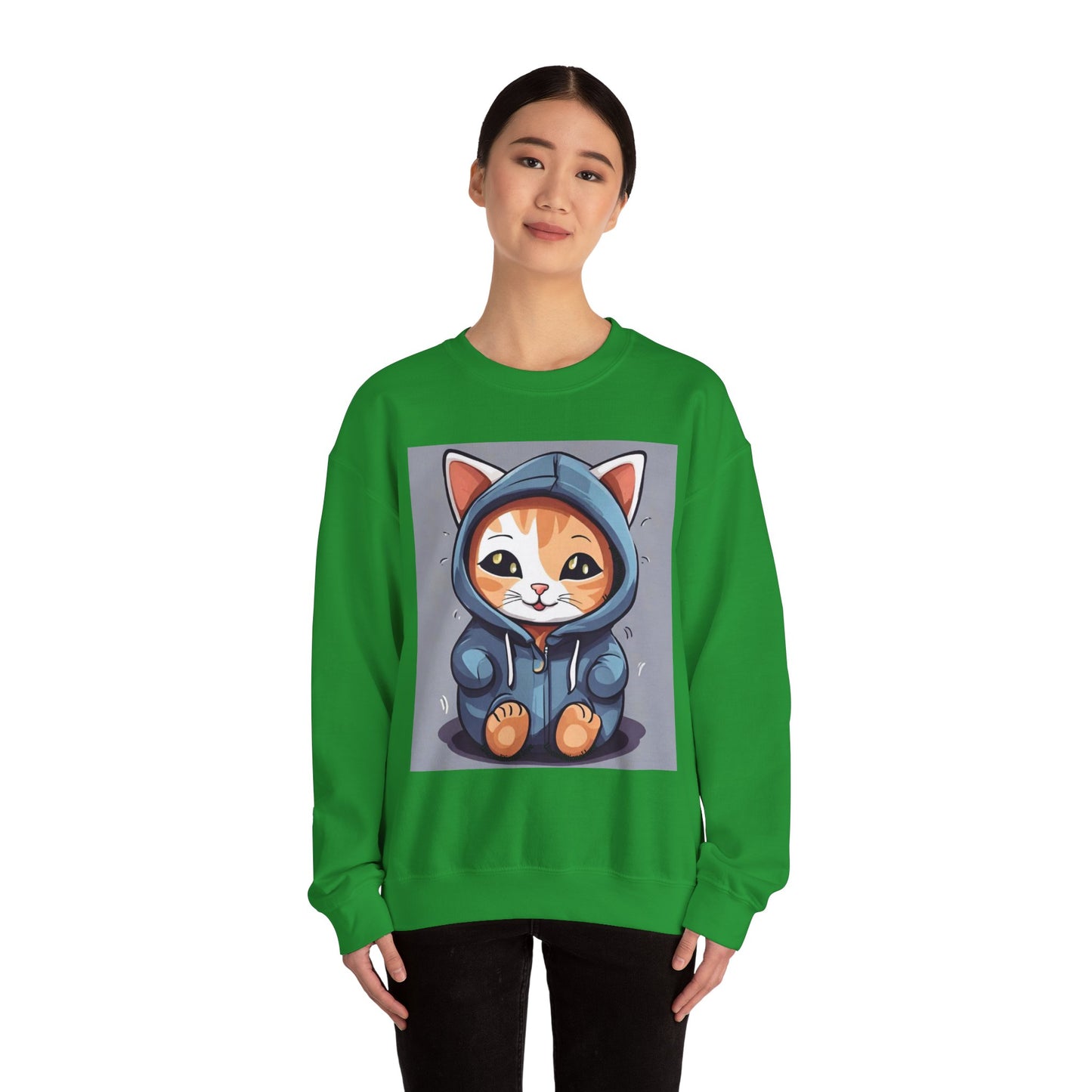 🐾 Cute Cat Hoodie Crewneck Sweatshirt | Unconditional Love Subliminals | Manifestation Apparel
