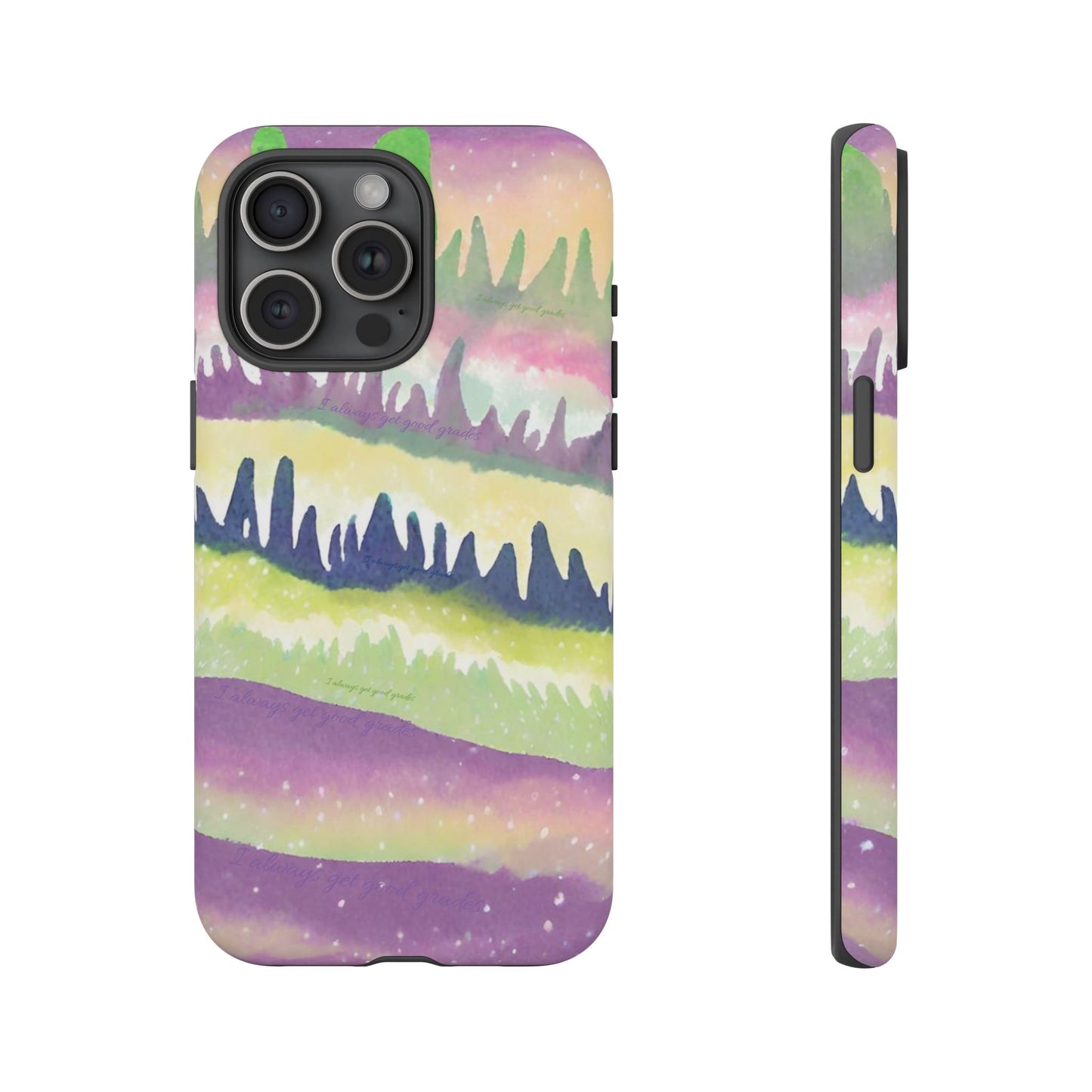 Limited Edition | Subliminals for good grades | Beautiful Abstract Landscape Phone Case – Nature Design Mobile Cover with Dual Protection