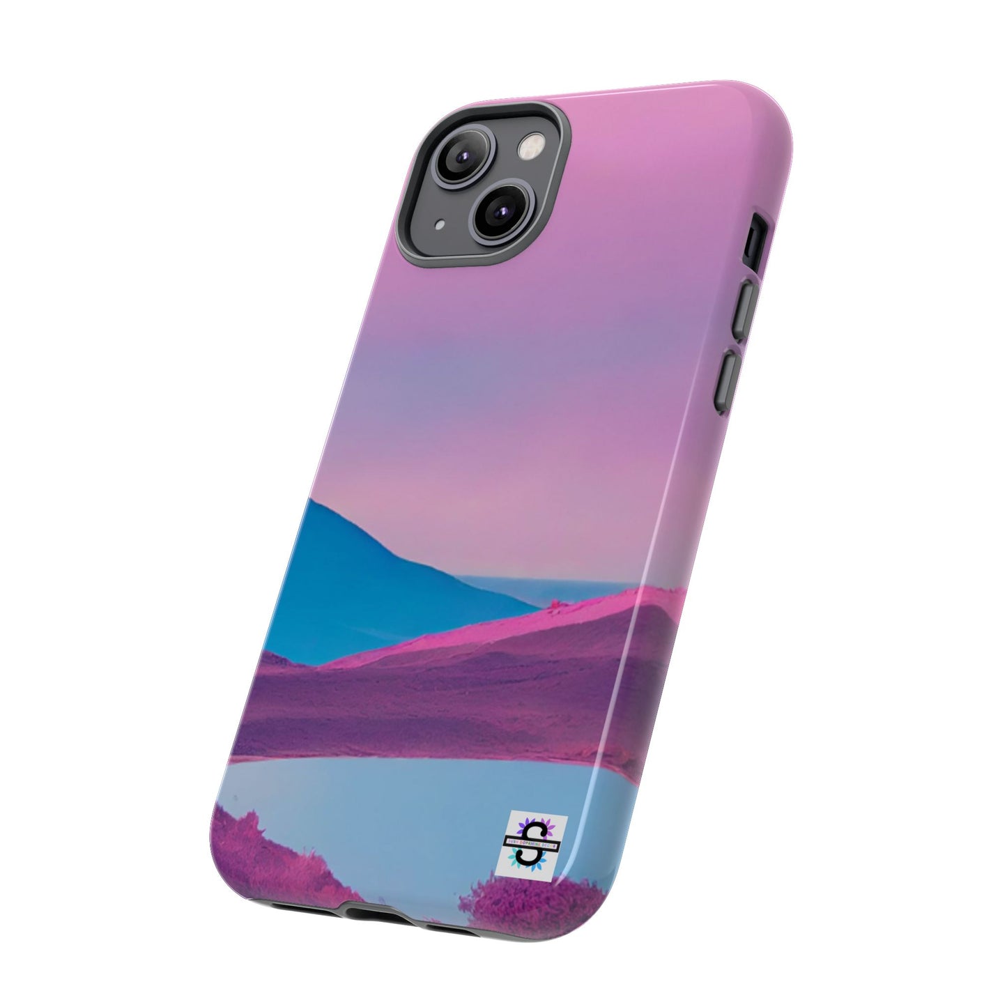Pink Blue landscape design Phone cover | Mobile case