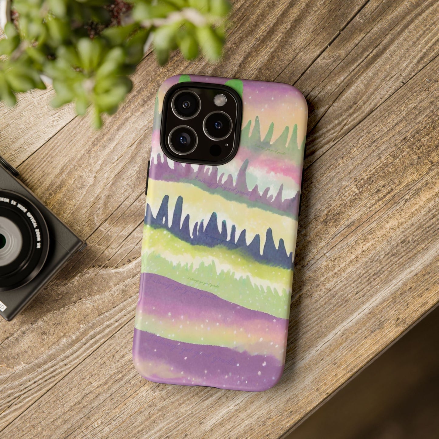 Limited Edition | Subliminals for good grades | Beautiful Abstract Landscape Phone Case – Nature Design Mobile Cover with Dual Protection