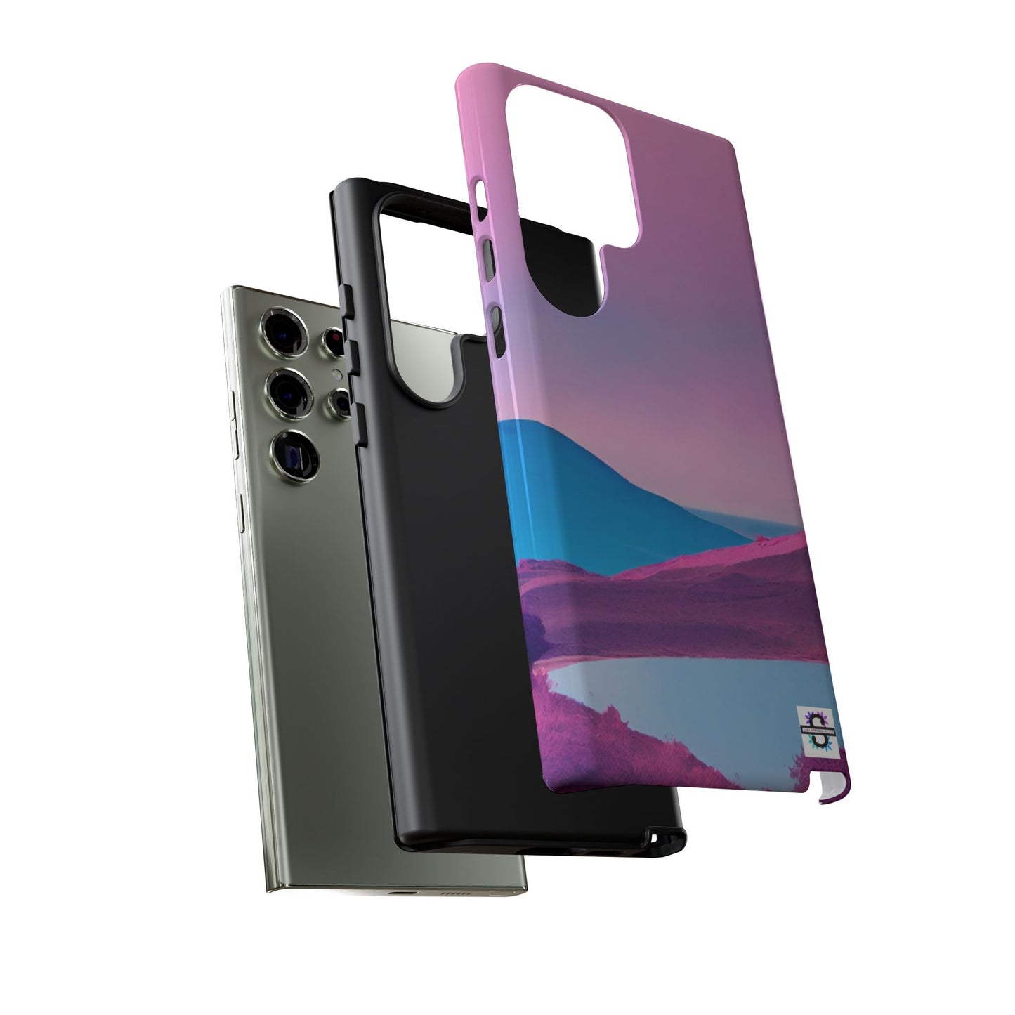 Pink Blue landscape design Phone cover | Mobile case