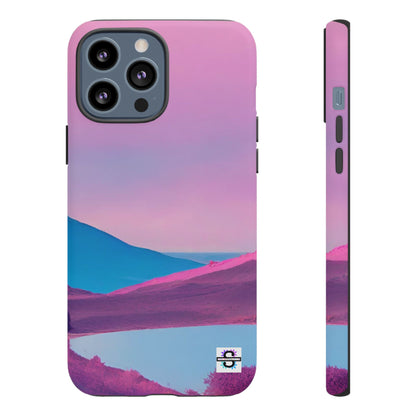 Pink Blue landscape design Phone cover | Mobile case