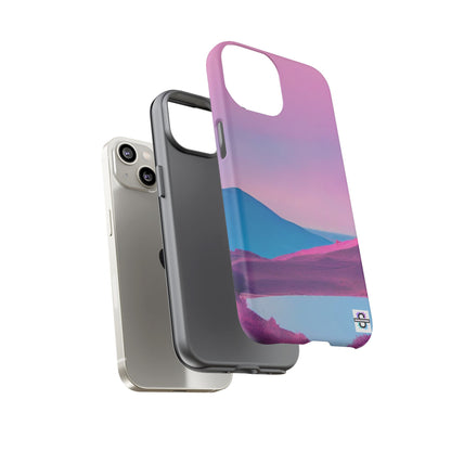 Pink Blue landscape design Phone cover | Mobile case