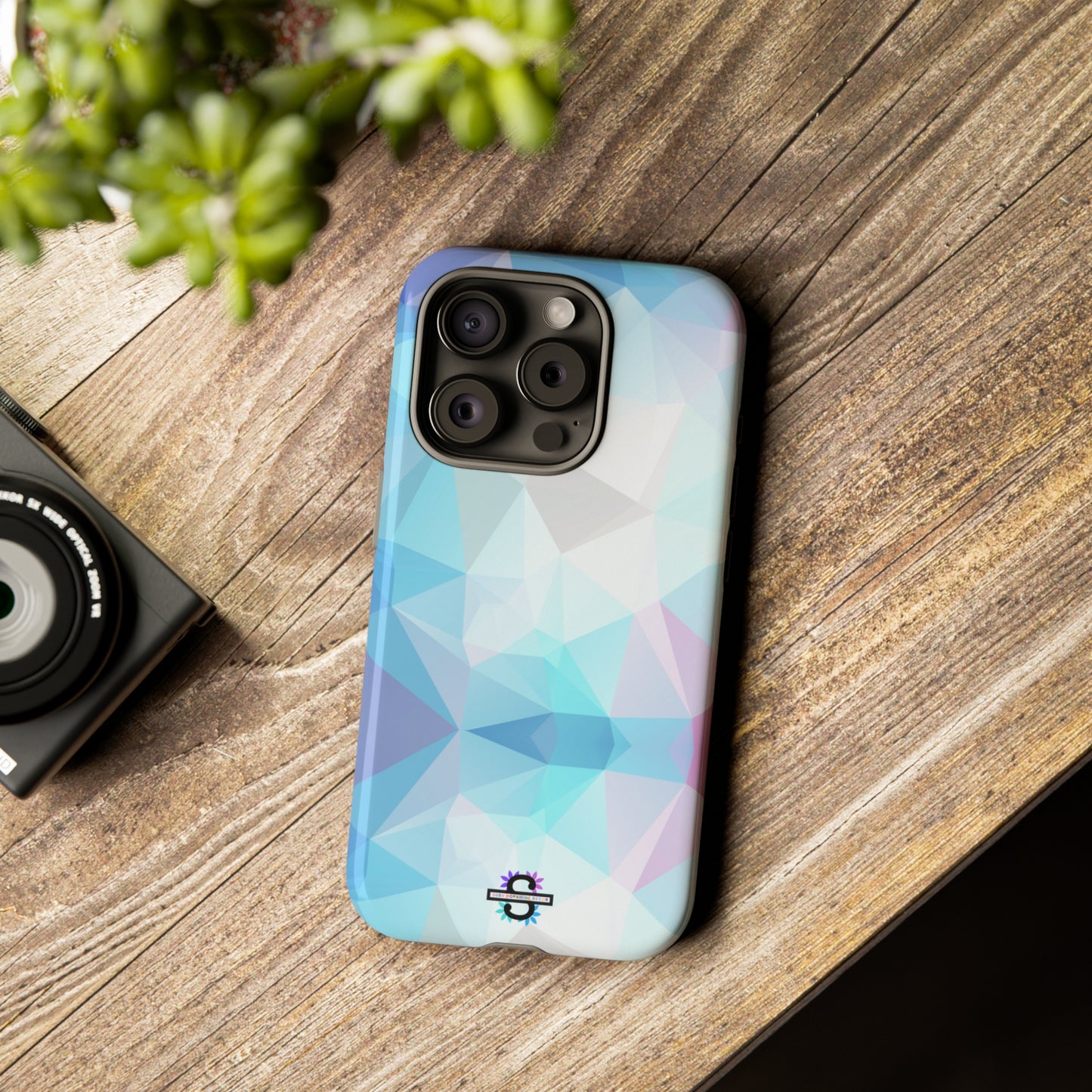 Geometric Blue Phone Cover