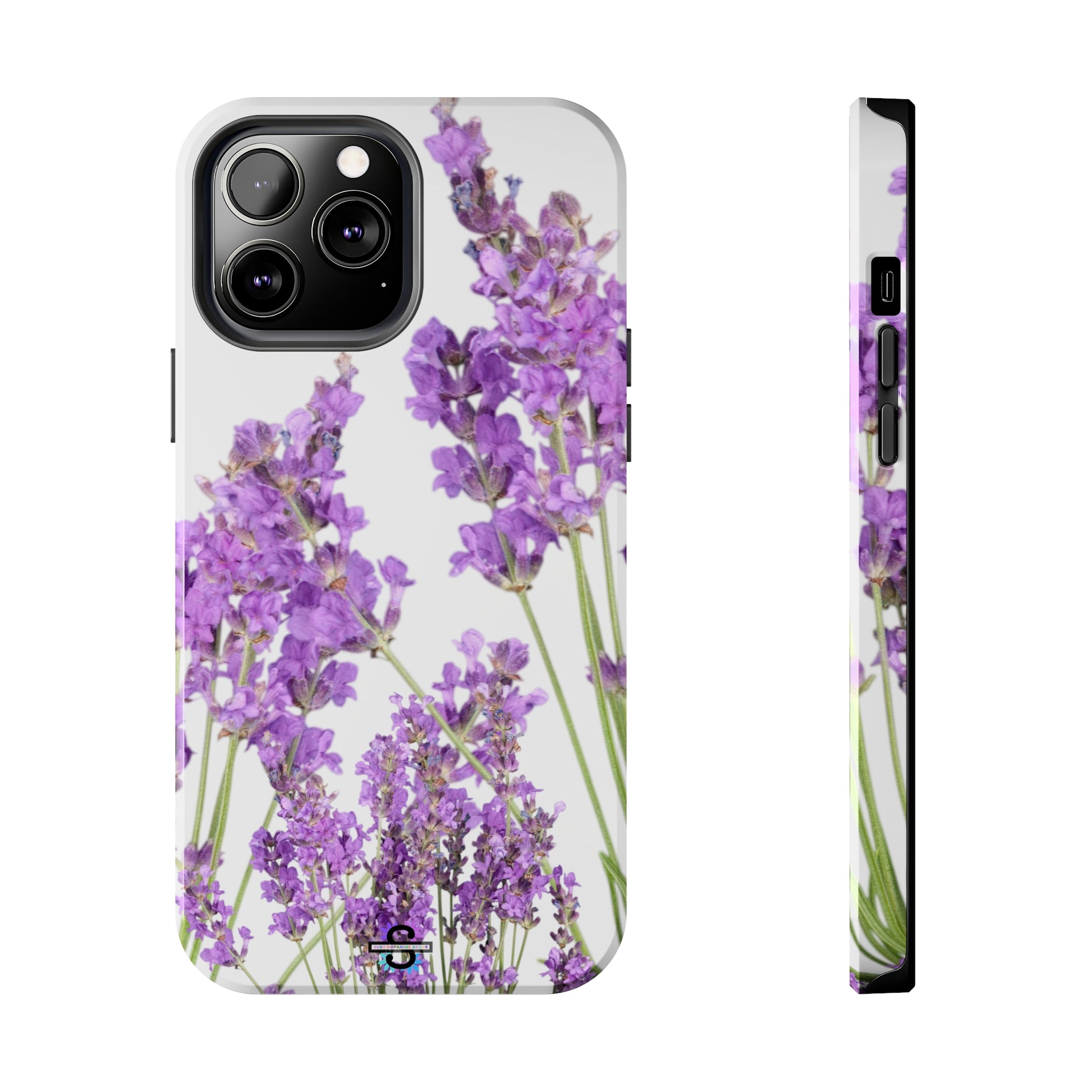 Purple Lavender print cute Phone Cover, Mobile case, iPhone 7 to iPhone15 AvailableSush Dopamine Decor