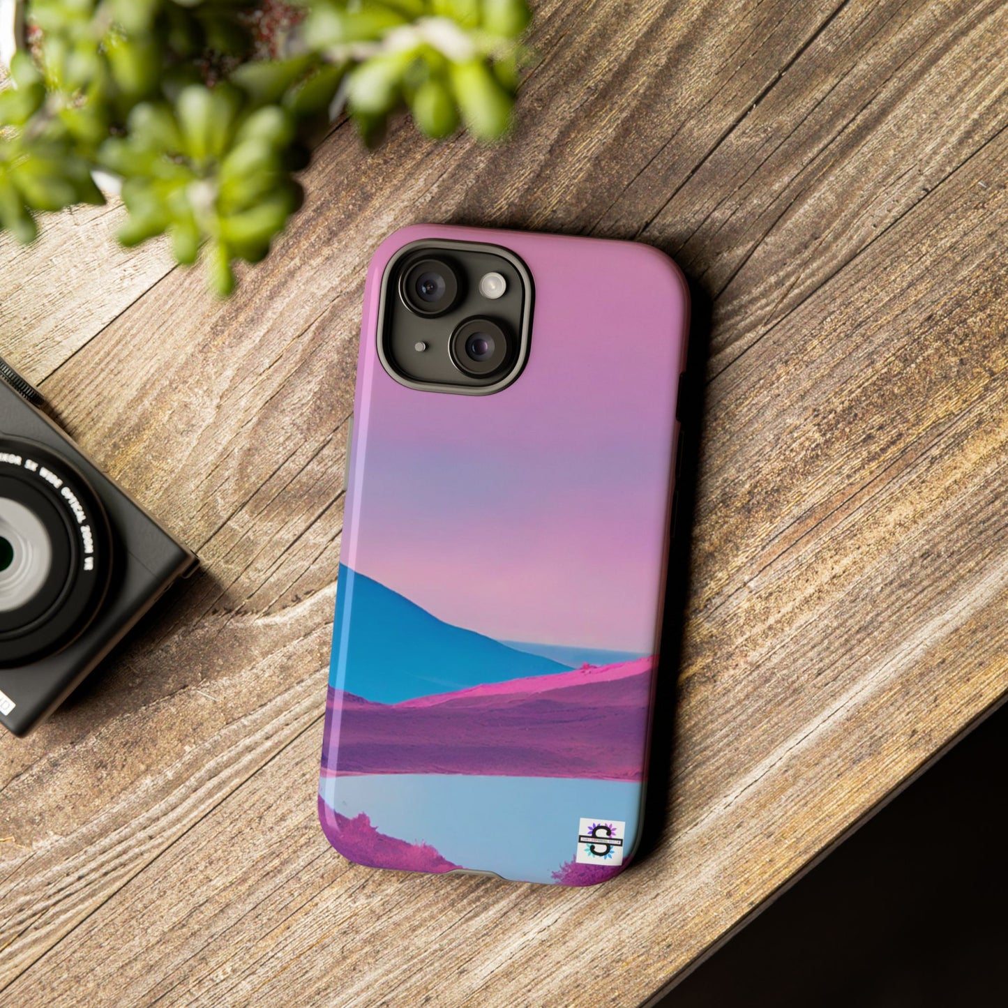 Pink Blue landscape design Phone cover | Mobile case