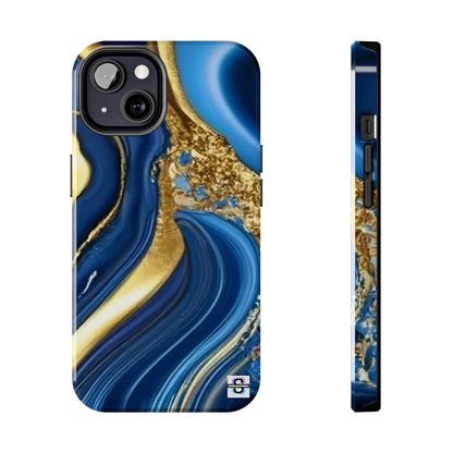 Royal Blue Gold Marble Phone Case | Mobile coverSush Dopamine Decor