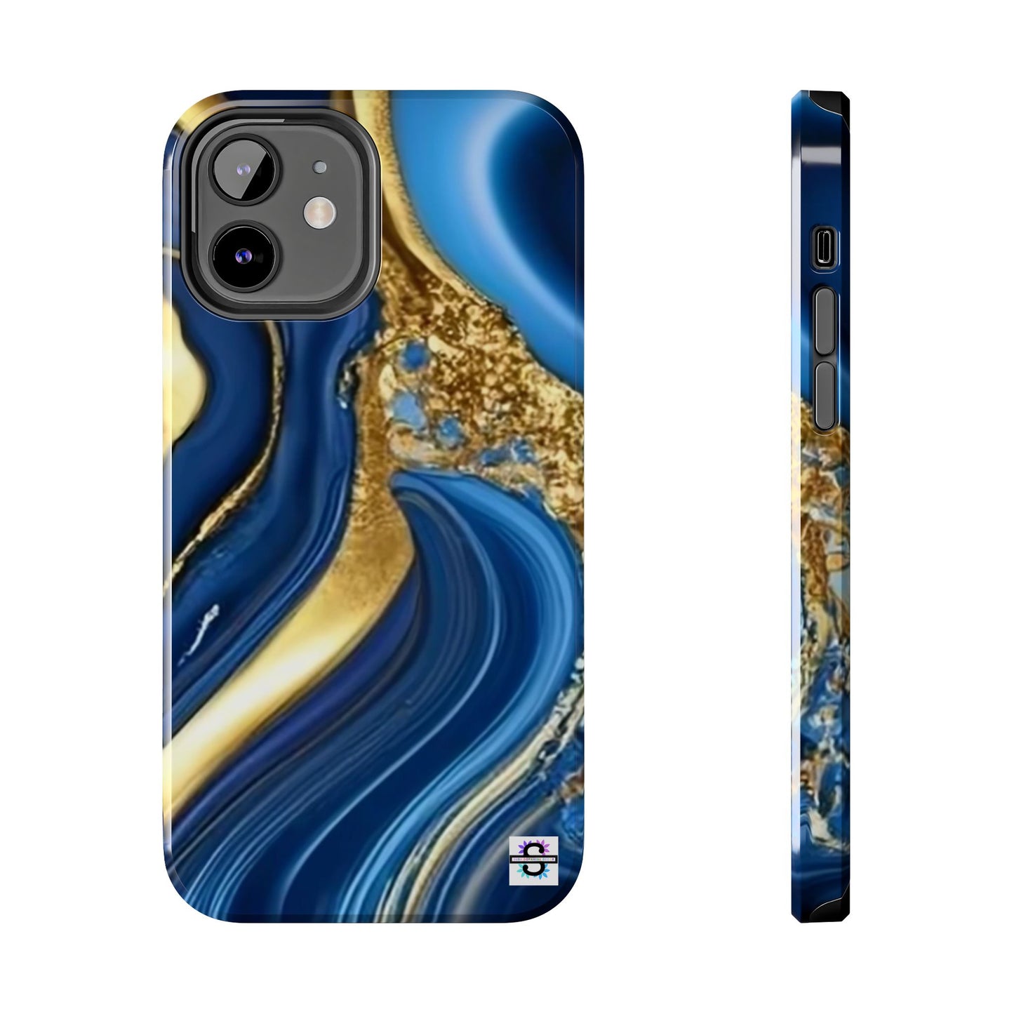 Royal Blue Gold Marble Phone Case | Mobile cover