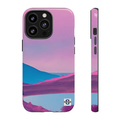 Pink Blue landscape design Phone cover | Mobile case