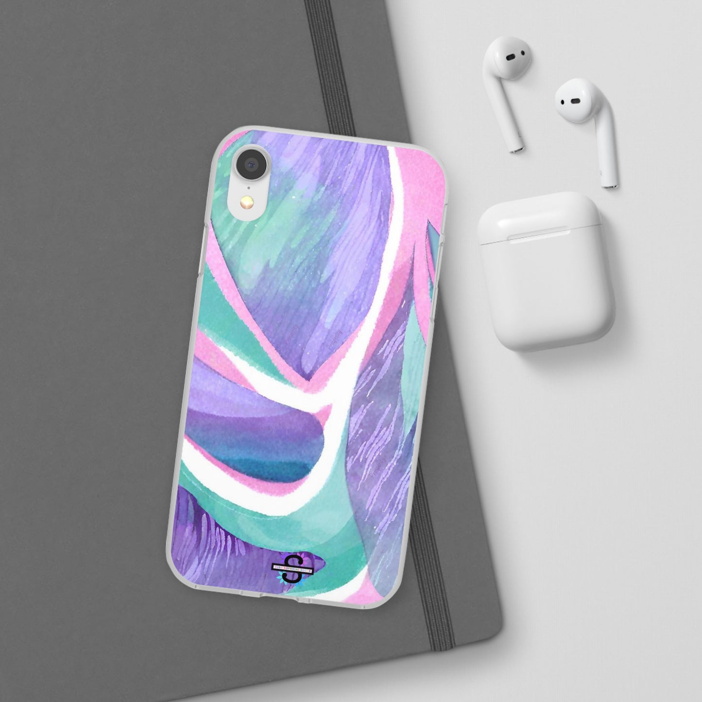 Subliminals for Prosperity | Purple Blue Green Pattern Phone cover | World's first Subliminals Brand | Sush Dopamine Decor