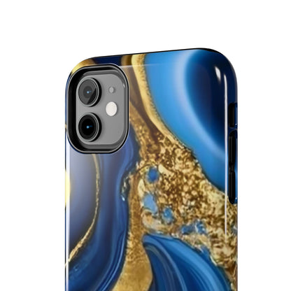Royal Blue Gold Marble Phone Case | Mobile cover