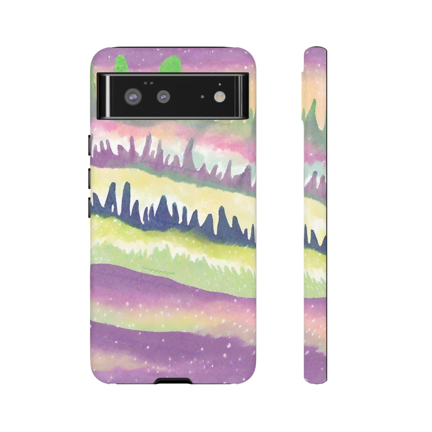 Limited Edition | Subliminals for good grades | Beautiful Abstract Landscape Phone Case – Nature Design Mobile Cover with Dual Protection