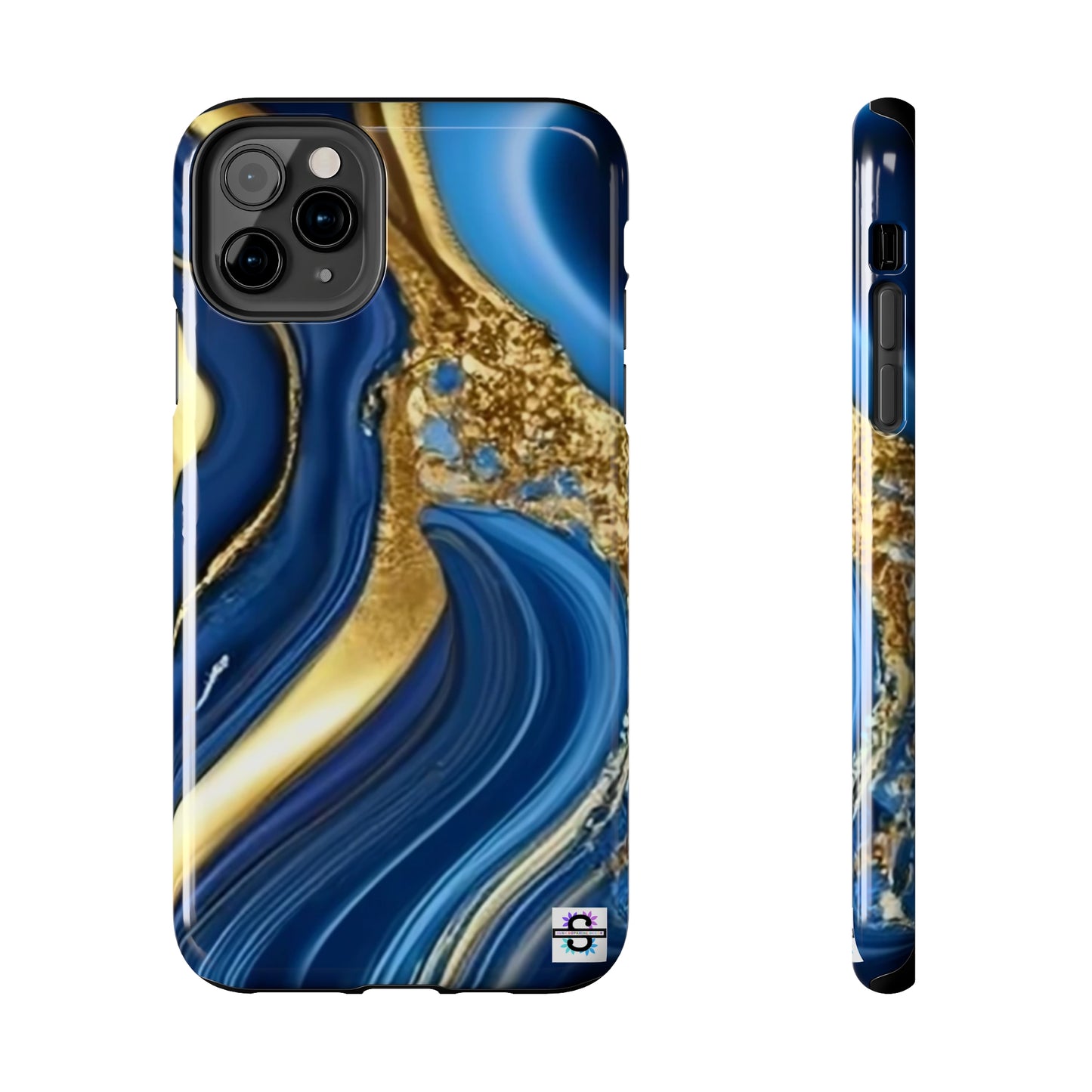 Royal Blue Gold Marble Phone Case | Mobile coverSush Dopamine Decor