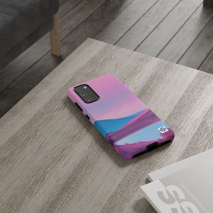 Pink Blue landscape design Phone cover | Mobile case