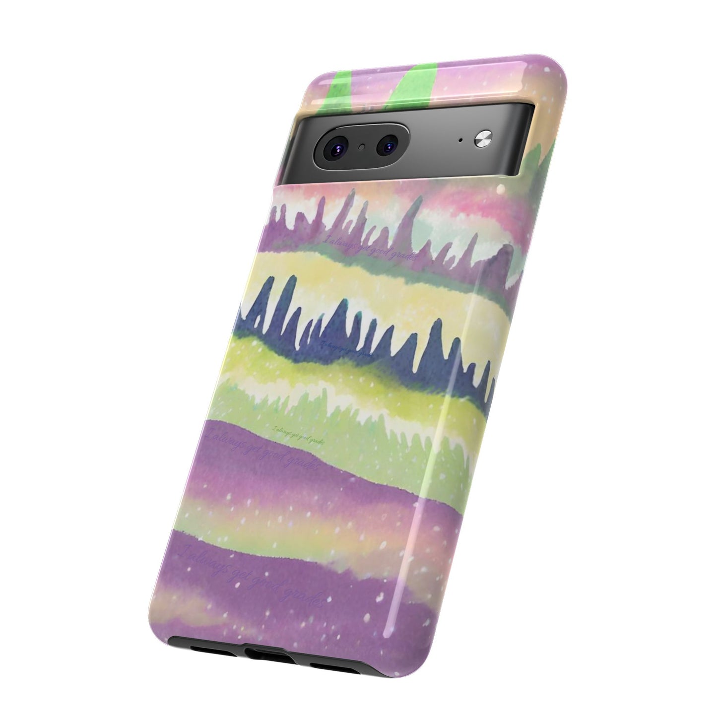 Limited Edition | Subliminals for good grades | Beautiful Abstract Landscape Phone Case – Nature Design Mobile Cover with Dual Protection