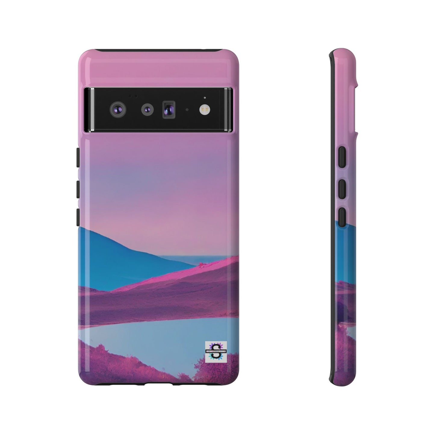 Pink Blue landscape design Phone cover | Mobile case