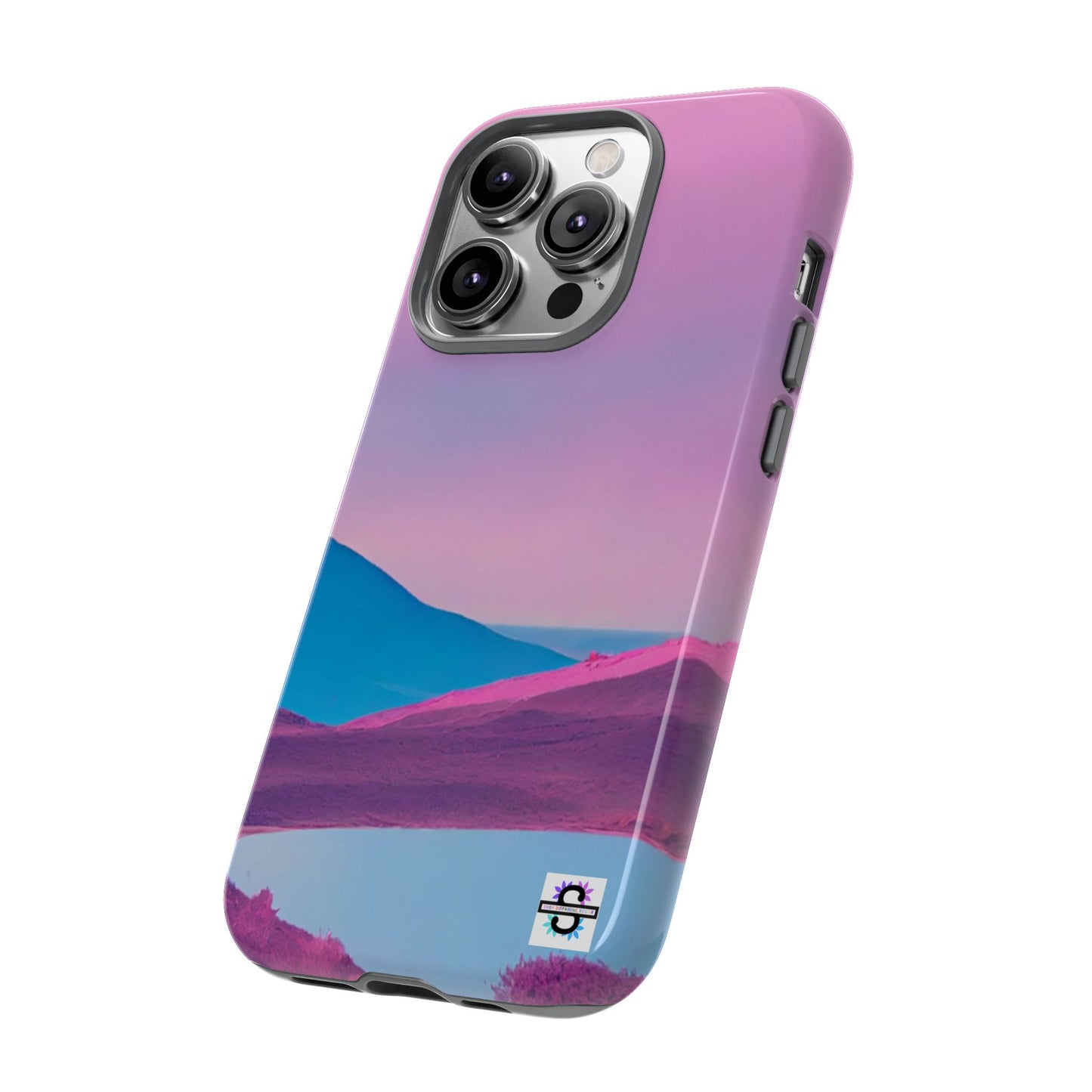 Pink Blue landscape design Phone cover | Mobile case