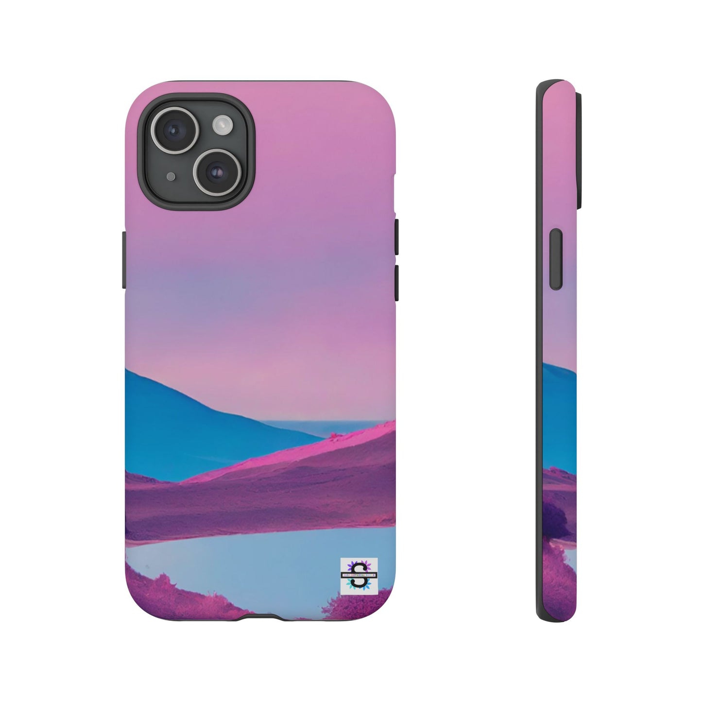 Pink Blue landscape design Phone cover | Mobile case