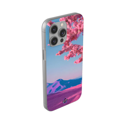 Flexi Pink landscape cherry blossom Phone case | Mobile cover