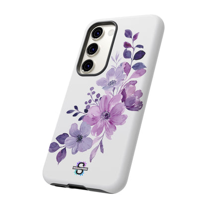 Couverture de téléphone rigide violette florale