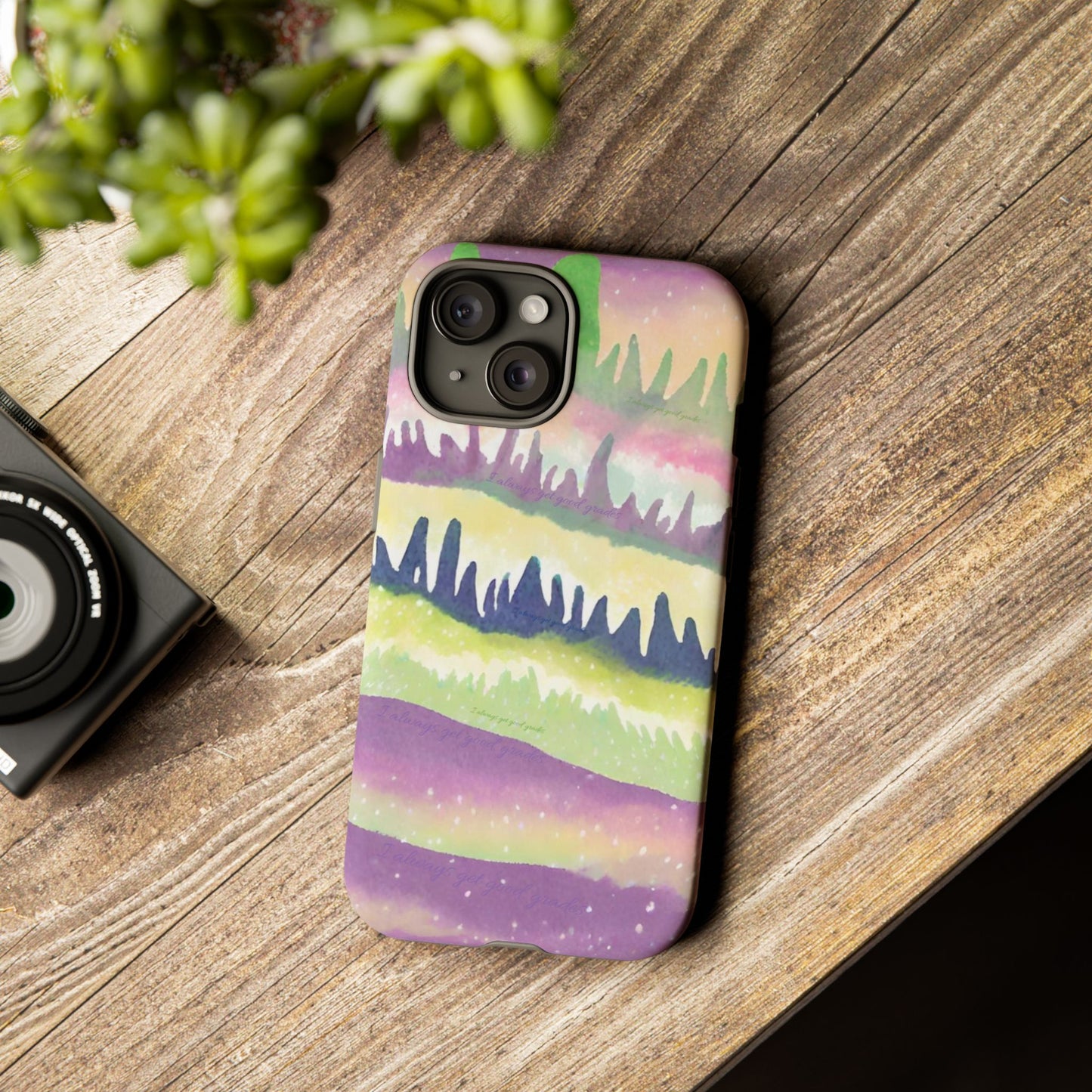 Limited Edition | Subliminals for good grades | Beautiful Abstract Landscape Phone Case – Nature Design Mobile Cover with Dual Protection