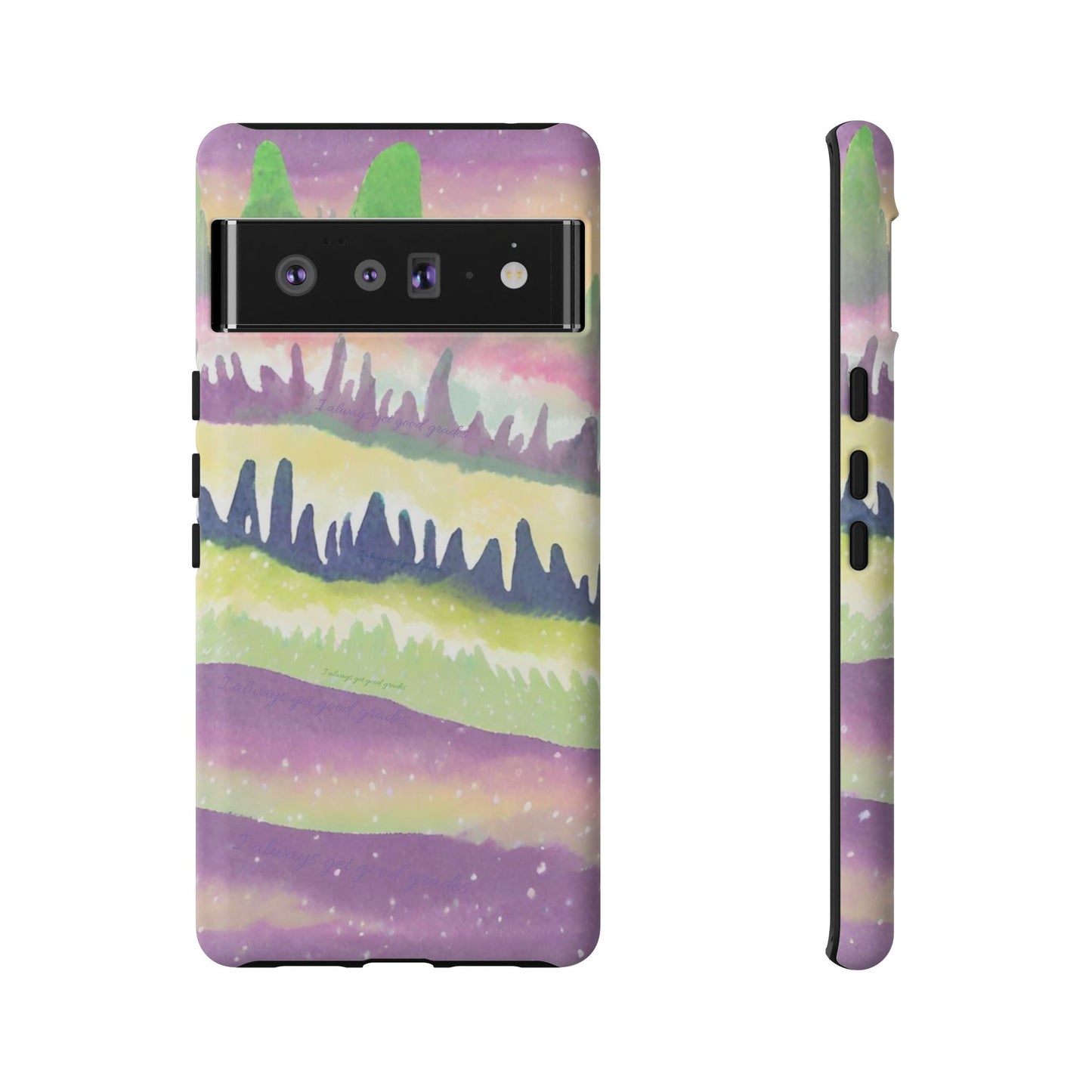 Limited Edition | Subliminals for good grades | Beautiful Abstract Landscape Phone Case – Nature Design Mobile Cover with Dual Protection