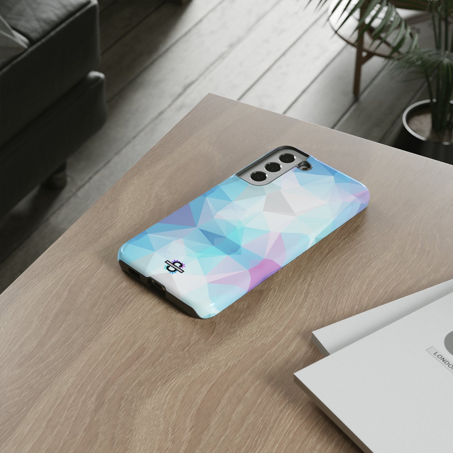 Geometric Blue Phone Cover