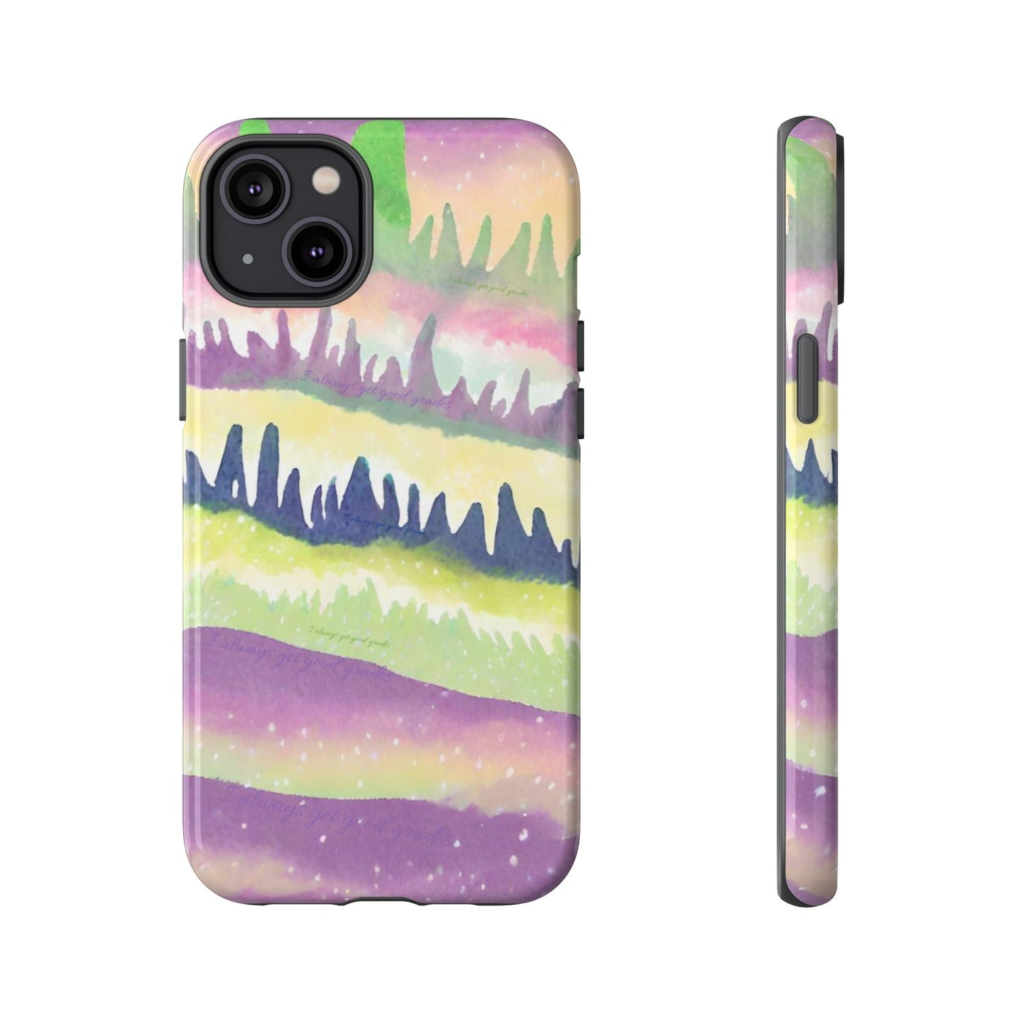 Limited Edition | Subliminals for good grades | Beautiful Abstract Landscape Phone Case – Nature Design Mobile Cover with Dual Protection