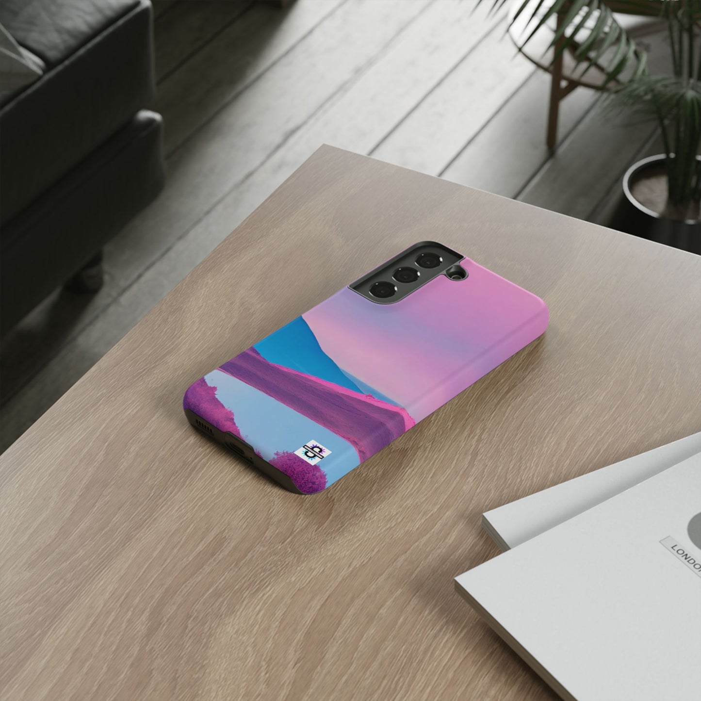 Pink Blue landscape design Phone cover | Mobile case