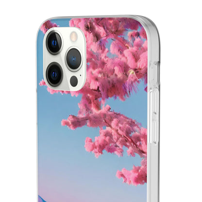 Flexi Pink landscape cherry blossom Phone case | Mobile cover