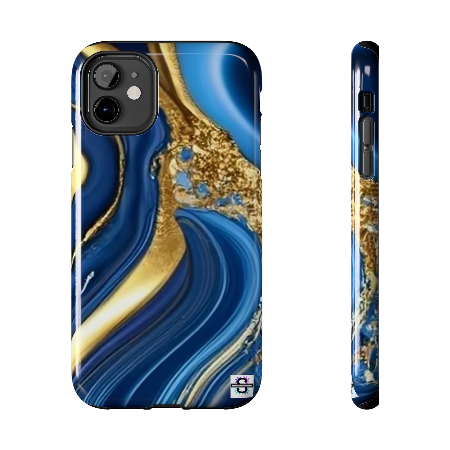 Royal Blue Gold Marble Phone Case | Mobile coverSush Dopamine Decor