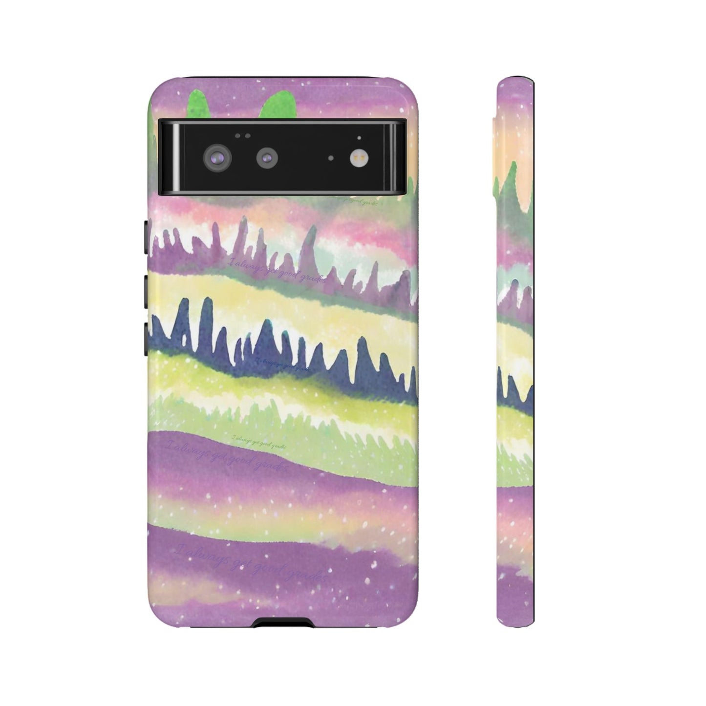 Limited Edition | Subliminals for good grades | Beautiful Abstract Landscape Phone Case – Nature Design Mobile Cover with Dual Protection