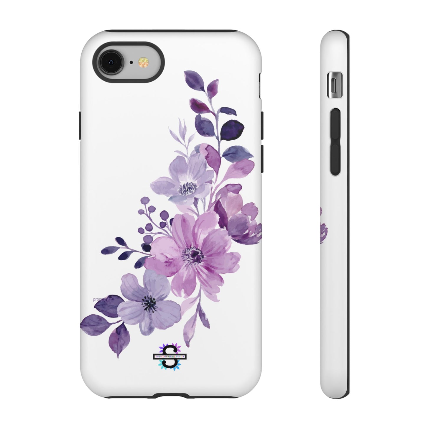 Limited Edition Floral Purple Phone Case | Prosperity Subliminals | Protective Hard Cover | Exclusive Collector's item