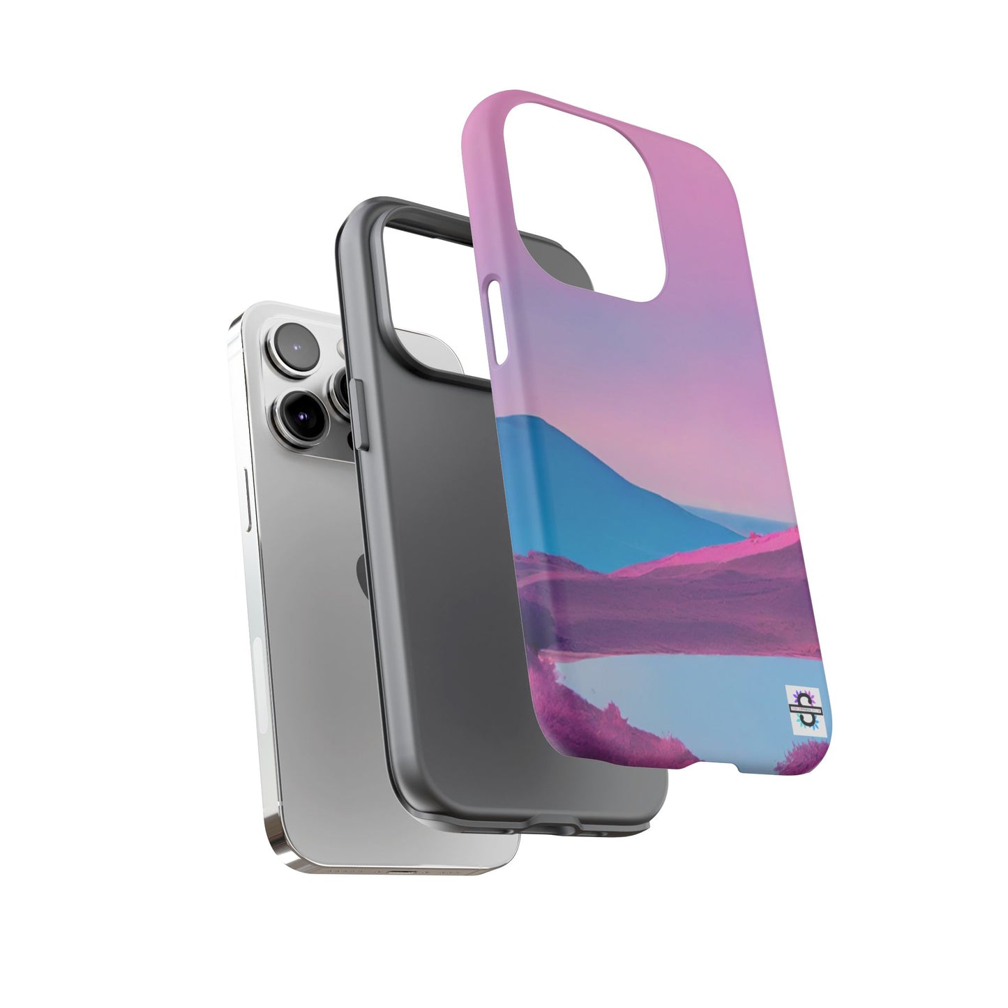 Pink Blue landscape design Phone cover | Mobile case
