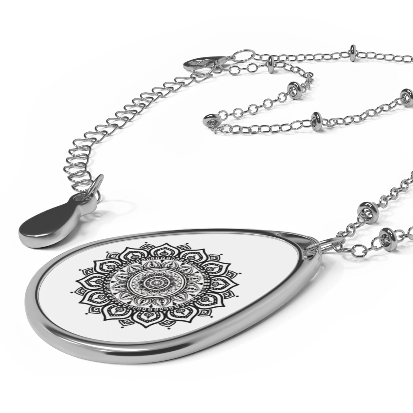Mandala Design Oval Pendant- Mesmerising Design Necklace | Neckpiece