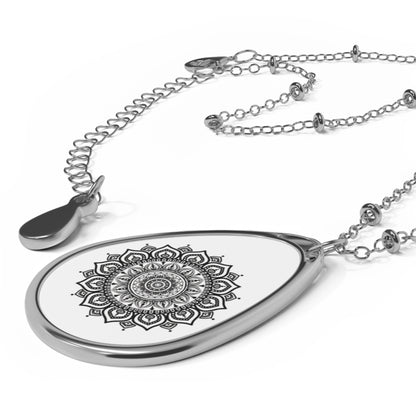 Mandala Design Oval Pendant- Mesmerising Design Necklace | Neckpiece