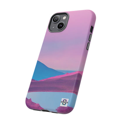 Pink Blue landscape design Phone cover | Mobile case