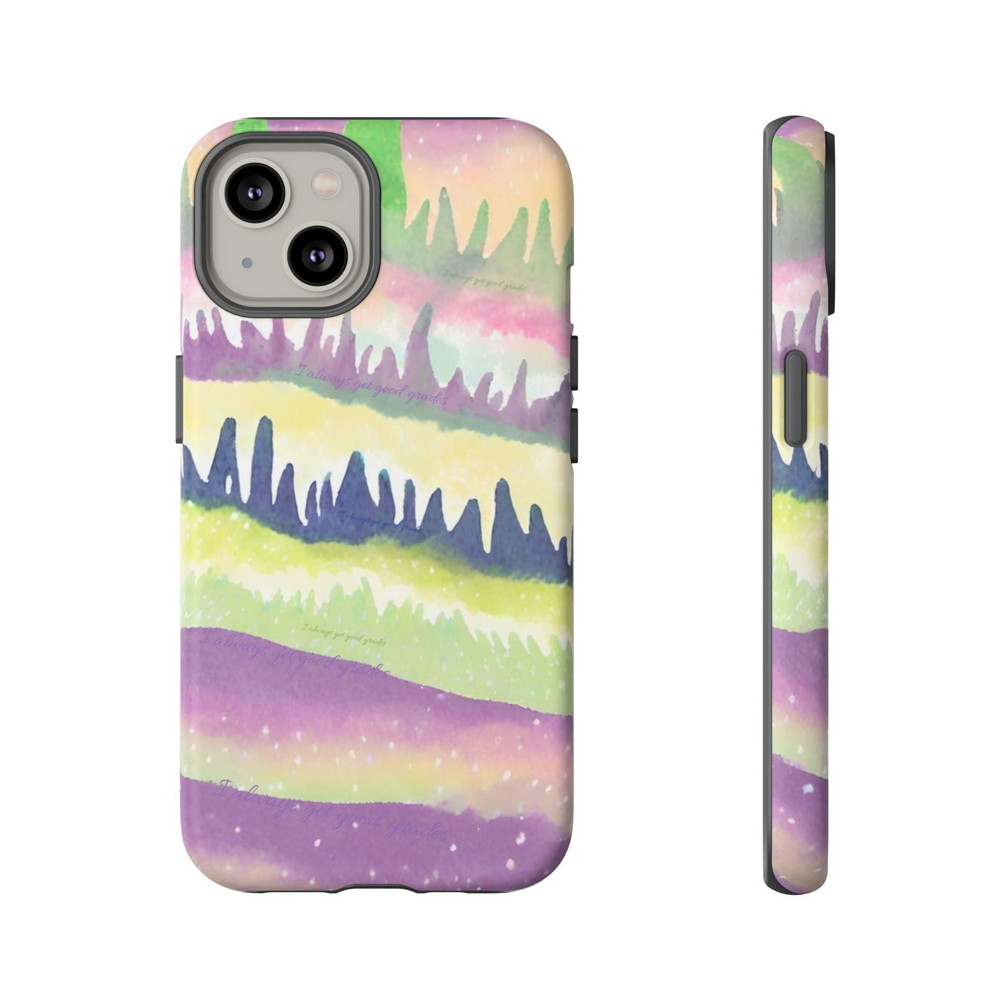 Limited Edition | Subliminals for good grades | Beautiful Abstract Landscape Phone Case – Nature Design Mobile Cover with Dual Protection