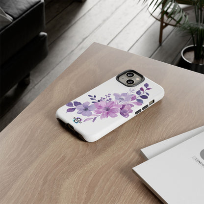 Limited Edition Floral Purple Phone Case | Prosperity Subliminals | Protective Hard Cover | Exclusive Collector's item