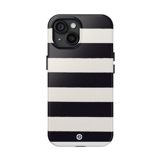Black and white striped Tough Phone Case | Mobile cover