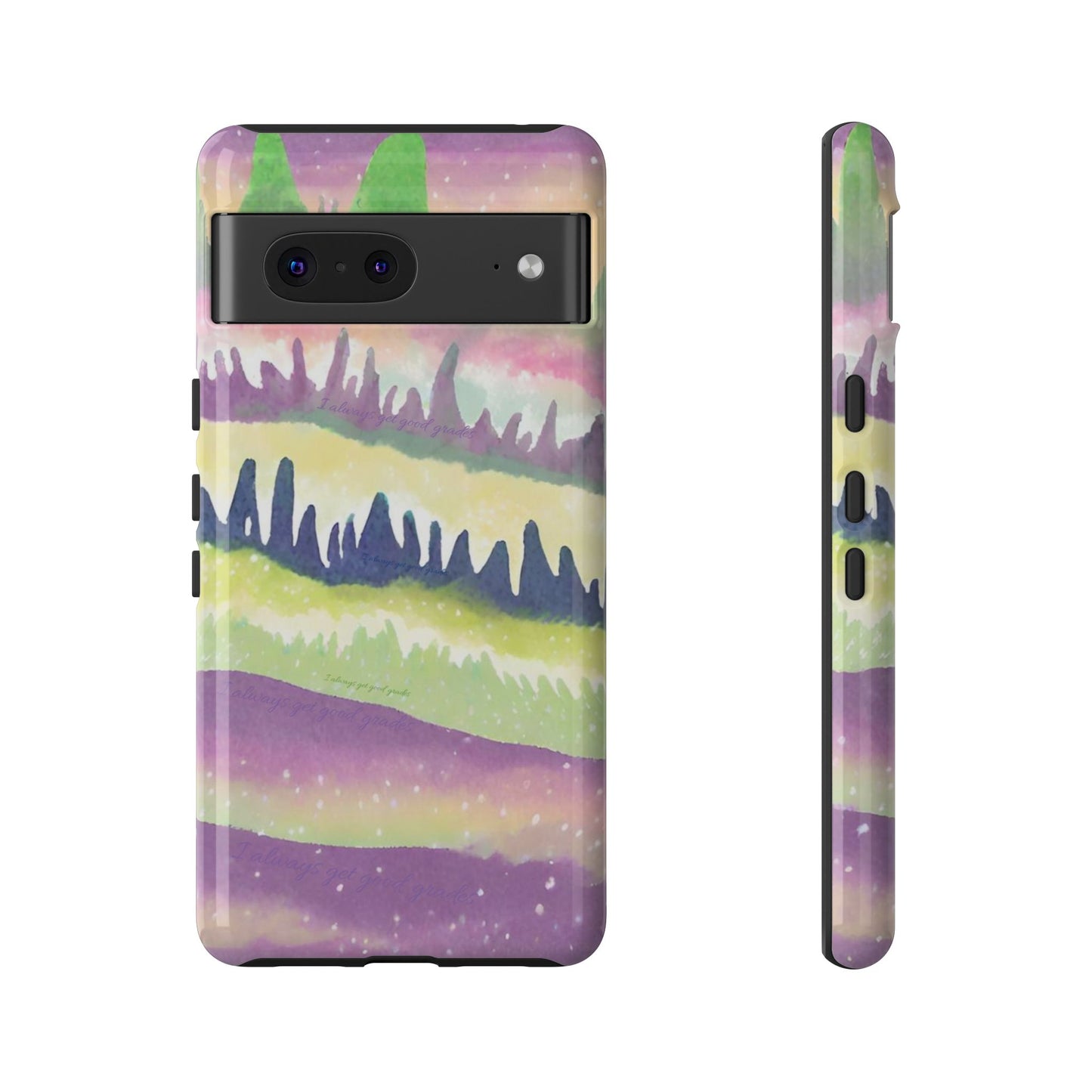 Limited Edition | Subliminals for good grades | Beautiful Abstract Landscape Phone Case – Nature Design Mobile Cover with Dual Protection