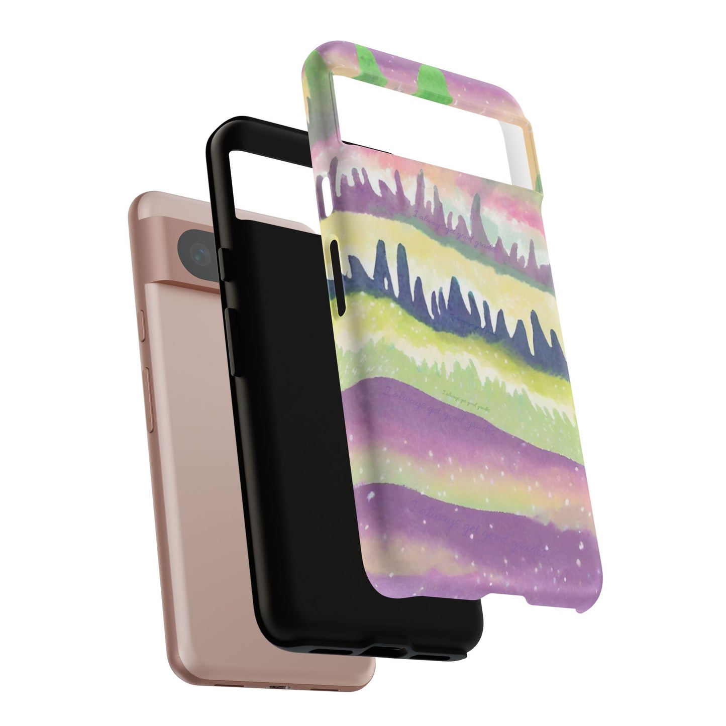 Limited Edition | Subliminals for good grades | Beautiful Abstract Landscape Phone Case – Nature Design Mobile Cover with Dual Protection