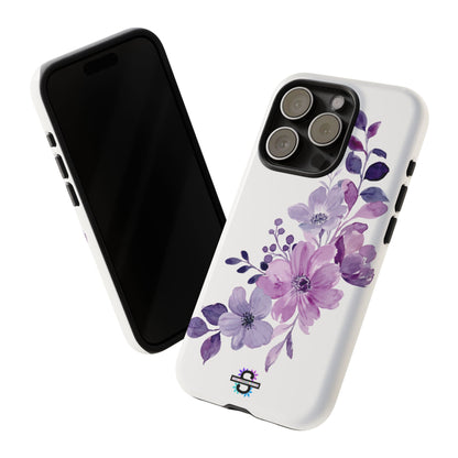 Limited Edition Floral Purple Phone Case | Prosperity Subliminals | Protective Hard Cover | Exclusive Collector's item