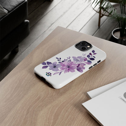 Limited Edition Floral Purple Phone Case | Prosperity Subliminals | Protective Hard Cover | Exclusive Collector's item