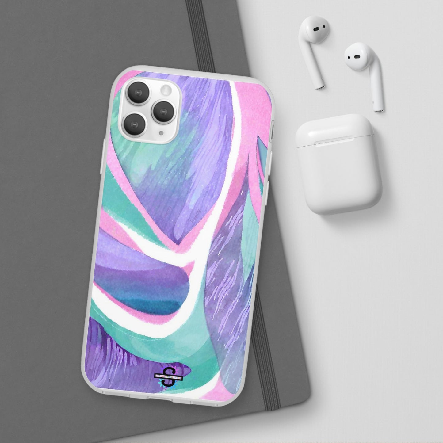 Subliminals for Prosperity | Purple Blue Green Pattern Phone cover | World's first Subliminals Brand | Sush Dopamine Decor