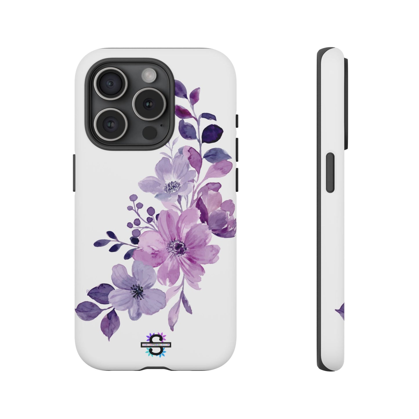 Limited Edition Floral Purple Phone Case | Prosperity Subliminals | Protective Hard Cover | Exclusive Collector's item