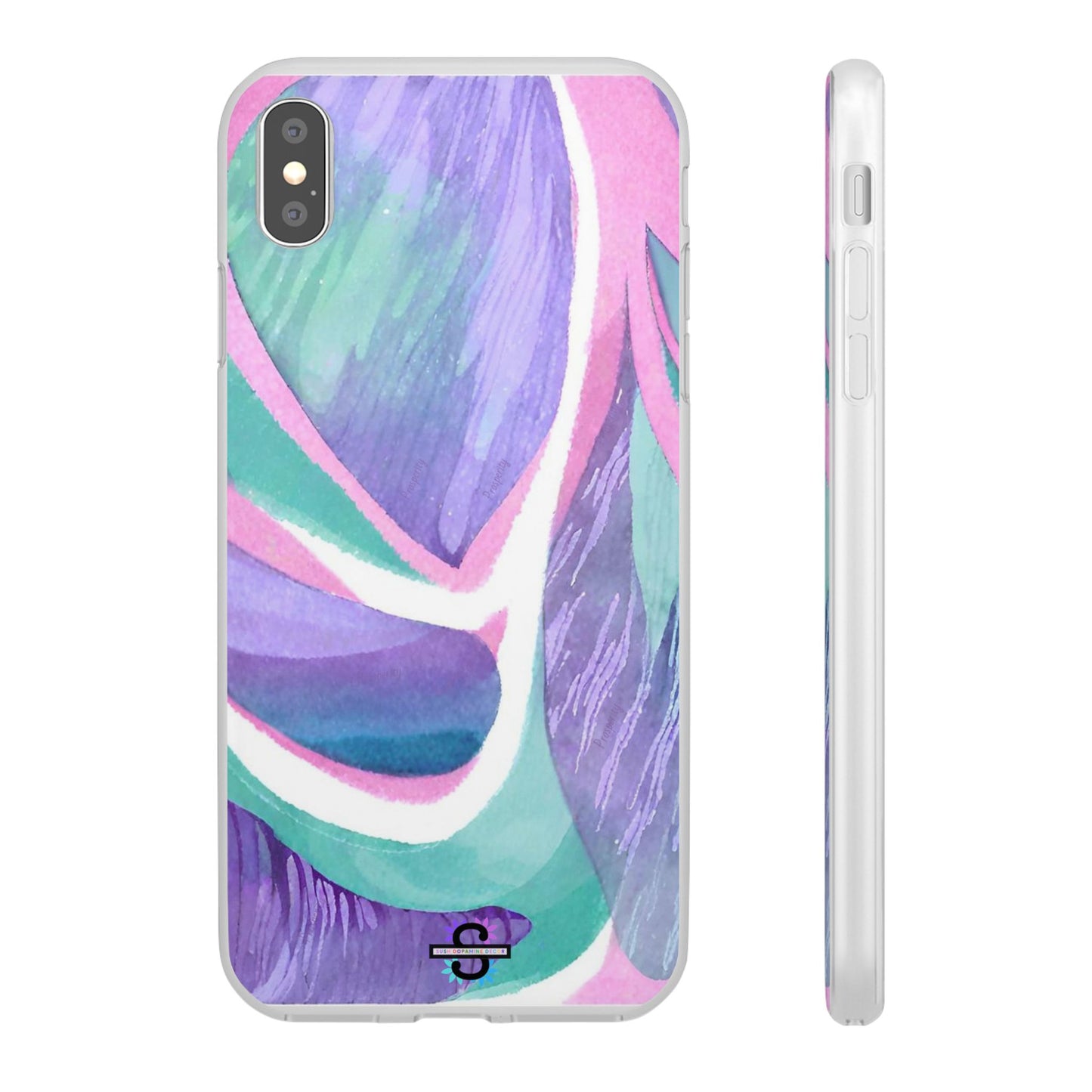 Subliminals for Prosperity | Purple Blue Green Pattern Phone cover | World's first Subliminals Brand | Sush Dopamine Decor