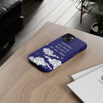 Limited Edition | Royal Blue Phone Case with Motivational Quote – Cloud Design Slim Protective Cover with Dual Layer Protection | Success Subliminals | Motivational Quote